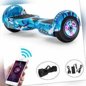 Hoverboard Kinder Blau Bunt 6,5 Zoll Elektro Scooter Bluetooth ElektroRoller-DE
