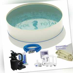 Rundpool SET KOMFORT d 3,50 x 1,35 m 0,8mm Folie sandfarben 0,7mm Stahlwand Pool