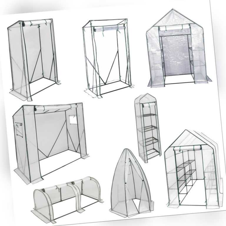 Gewächshaus Treibhaus Tomatengewächshaus Frühbeet Foliengewächshaus Weiß #2171