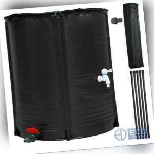 Regenwassertonne Regentonne Wassertank Regenwasserfass mit Hahn 200 L Schwarz