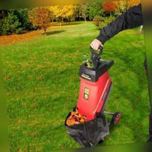 Messerhäcksler Gartenhäcksler 2400W Elektrisch Schredder mit 45L Auffangbeutel