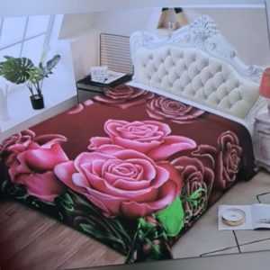 Tagesdecke Bettüberwurf 200x240 cm 3,5Kg Sofa Überwurf Rose