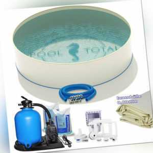 Rundpool SET KOMFORT d 5,00 x 1,35 m 0,8mm Folie sandfarben 0,7mm Stahlwand Pool