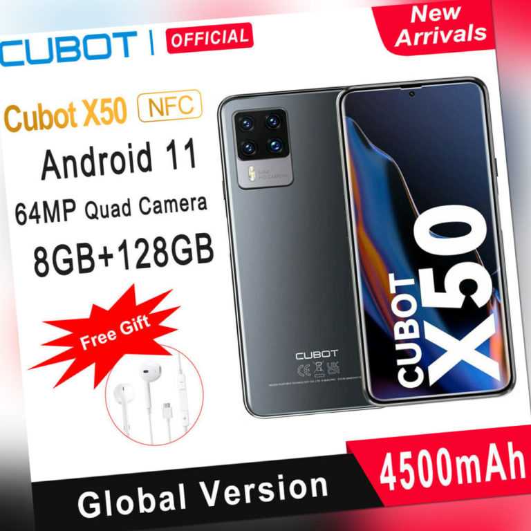 6.67" CUBOT X50 NFC 4G Dual SIM Smartphone 8GB 128GB Handy 4500mAh Android 64MP