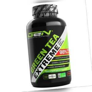 Green Tea Extreme - 180 Kapseln (Vegan) Hochdosiert - Piperin Grüner Tee Extrakt