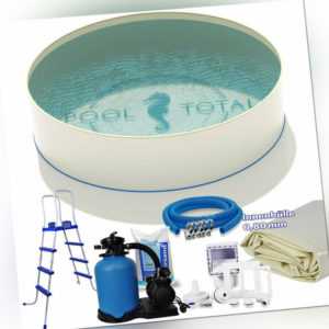 Rundpool SET KOMFORT d 4,50 x 1,20 m 0,6mm Folie sandfarben 0,6mm Stahlwand Pool