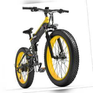 26 Zoll BEZIOR 1000W Falten Elektrofahrrad Moped E-Bike 12.8AH Fat Bike 40km/h