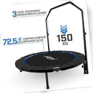 Physionics® Fitness Trampolin Indoor/Outdoor Minitrampolin Faltbar Jumping Sport