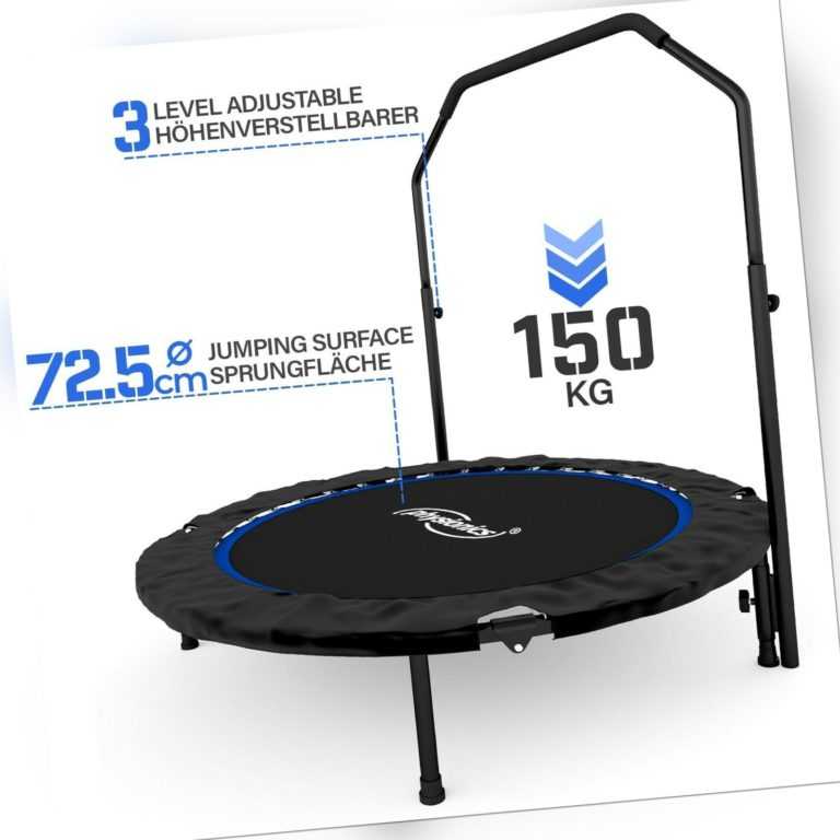 Physionics® Fitness Trampolin Indoor/Outdoor Minitrampolin Faltbar Jumping Sport
