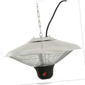 Outsunny Deckenheizstrahler Heizstrahler 1500W mit LED Terrassen Alu Silber