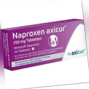 NAPROXEN axicur 250 mg Tabletten 20 St PZN 14412120