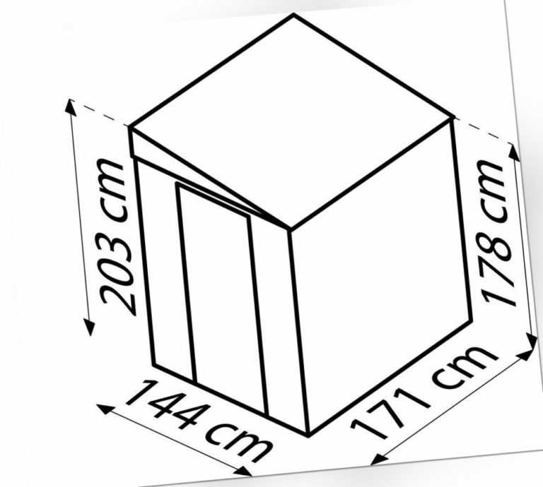 Wand-Zierde LeanTo 56 H178, jade Globel Gerätehaus Anlehnhaus Schuppen Hütte