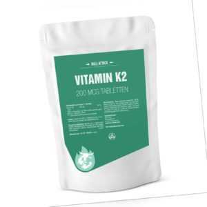 Vitamin K2 á 200µg Tabletten - Hochdosiert & Vegan - natürliches MK-7 Menachinon