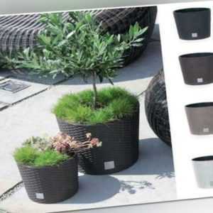 AUSVERKAUF! RATO ROUND Blumenkasten+ Einsatz Blumentopf Bewässerungssystem
