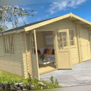 Lasita Maja Gartenhaus BORKUM 4, 485x300 cm, 40mm Blockbohlen, mit Boden