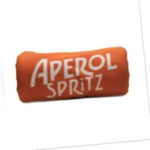Aperol Spritz Decke Orange Kuschel Picknick Fleece Garten Strand