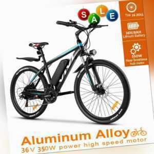 Vivi 26'' Elektrofahrrad Herren Mountainbike E-Bike Pedelec 350W 36V/10.4H AKKU