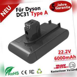 6000mAh Li-Ion Ersatzakku Für Dyson DC31 Type A  Vakuum DC34 DC44 DC35 Animal
