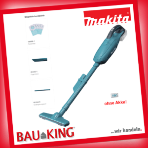 Makita Akku Staubsauger DCL182Z 18V 50L Handstaubsauger + Papierfilter kabellos