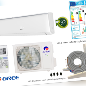 Split Klimaanlage GREE Bora 12000BTU 3,2kW WiFi R32 Klimagerät 5m Komplettset