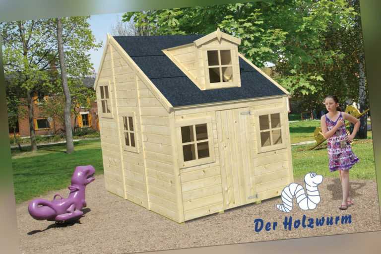 Kinderspielhaus Alice Blockhaus 239x179 cm Holzhaus 16mm Kinderhaus Holz Neu