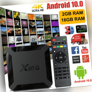 2+16GB X96Q Smart Android 10.0 TV-Box H313 Quad-Core  4K 2,4G WiFi 3D Media DEU