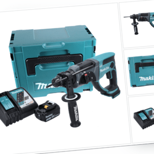 Makita DHR 202 RF1 Akku Kombihammer 18V 2,0J SDS Plus in Makpac+3 Ah Akku+Lader