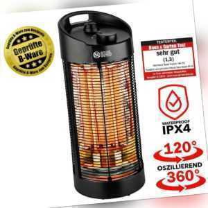 Infrarot Standheizstrahler Terassenstrahler oszillierend 1200 W 360 Grad