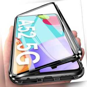 360° Schutz Hülle Für Samsung Galaxy A52s 5G Magnet Echt Glas Case Handy Tasche