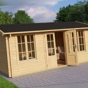 Gartenhaus Pembrokeshire 53, ca. 500 x 300 cm 44 mm Blockbohlen LASITA MAJA