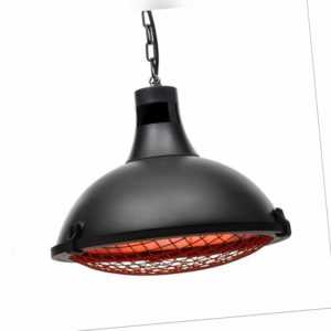 Heizstrahler 2100W Infrarot Decken Terrassen Heizer Garten Wärmestrahler schwarz