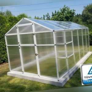 Gewächshaus 12,7 m²  210 x 606 Polycarbonat TOP Qualität UV-Beständigkeit