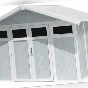 UTILITY Gartenhaus V7.5 2-türig grau/weiß