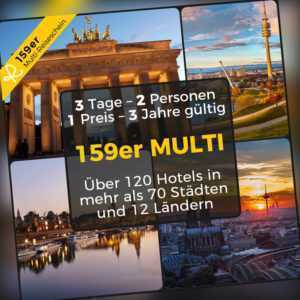 159er MULTI HOTELGUTSCHEIN 3 Tage Köln Weimar Stuttgart Hannover Lübeck Wellness
