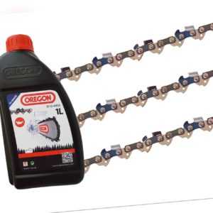 3 X gardexx Sägekette für Scheppach CSP 2540 + 1L Kettenöl Ersatzkette Kette