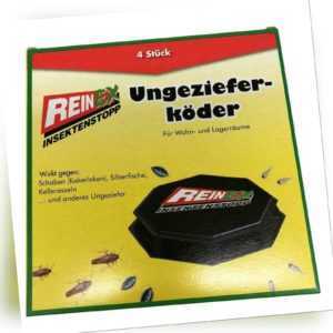 4x Ungezieferköder Reinex Kakerlaken Schaben Silberfische Kellerasseln Köder