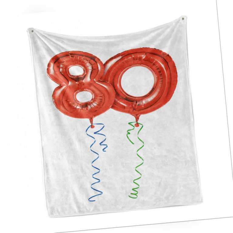 80. Geburtstag Weich Flanell Fleece Decke Granny Party-Ballone