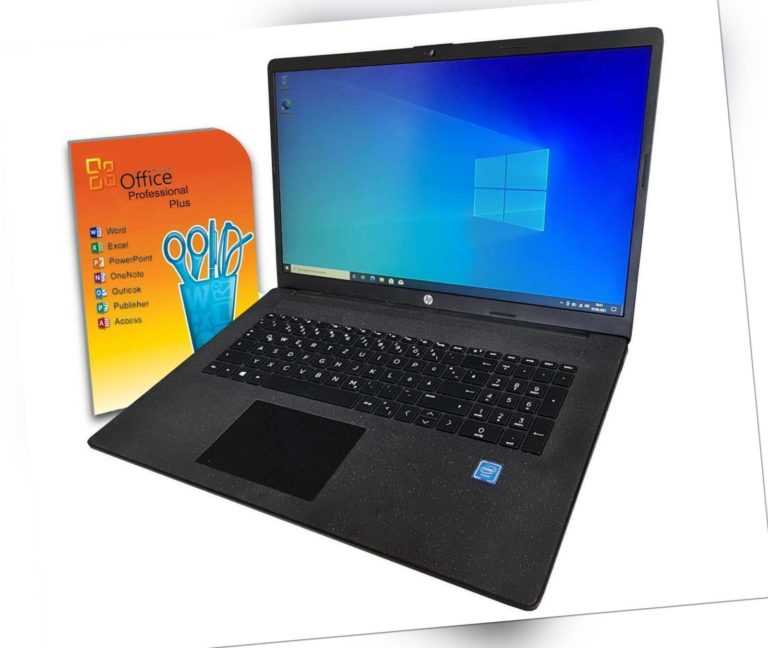 HP 17 Zoll  Notebook Intel N4020 8GB 1000GB Win10 / Offcie 2019 / TOP Laptop