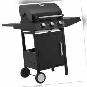 Gasgrill Grillwagen BBQ Grill Grillstation Griller Stahl 3 Brenner Juskys®