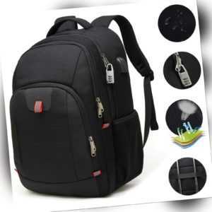 Herren 18 zoll Laptop Rucksack 45L Wasserdicht Sport Ranzen Arbeit Schulrucksack