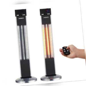 Arebos Infrarot Stand Heizstrahler 2000 W | Terassenheizstrahler| Low-Glare-Tech
