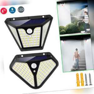 LED Solarleuchte mit Bewegungsmelder Außen Fluter Gartenstrahler Solar Lampe
