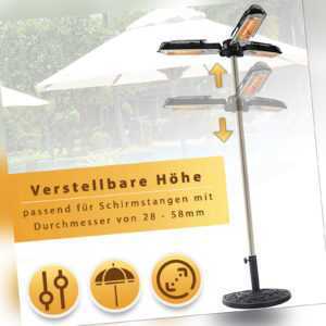 Infrarotstrahler Heizstrahler Terrassenheizung  Sonnenschirm  Wärmestrahler
