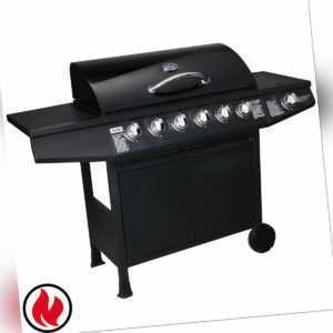 B-Ware TAINO BASIC 6+1 Gasgrill BBQ GRILLWAGEN Seitenkocher TÜV Grill