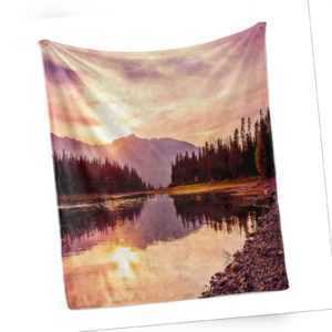 Landschaft Weich Flanell Fleece Decke Jackson Lake in USA