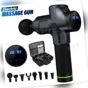 30 Speeds Electric Massagepistole Massagegeräte Muscle Massage Gun 8 Köpfe Profi