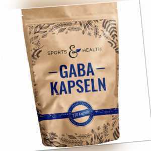 GABA Kapseln Hochdosiert– 1200 mg pro 2 Kapseln - Vegan - 100% Natürlich