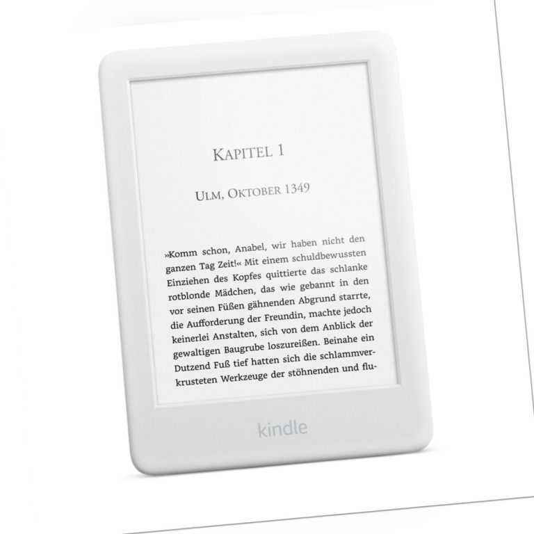 Amazon Kindle 6 2019 Weiß [15,2 cm (6 Zoll) Touchscreen, WLAN, mit