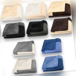 Kuscheldecke Mikrofaser Fleece Tagesdecke Wohnen Double Face