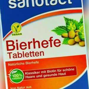 Sanotact Bierhefe, 100% natürlich, Biotin, Haare & Haut, 400 Tabletten